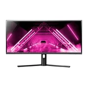 Dark Matter by Monoprice 34in Curved Ultrawide Gaming Monitor - 21:9, 1500R, UWQHD, 3440x1440p, 144Hz, 4ms GTG, DisplayHDR 400, AMD FreeSync, Height Adjustable Stand, Quantum Dot, VA