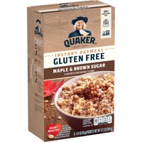 Quaker Instant Oatmeal, Gluten Free, Maple Brown Sugar, 8 Packets