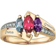 Personalized Majestic Mother's Marquise Birthstone Ring