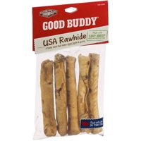 Castor and Pollux Rawhide Stick, Dog Chew, 5", 5-Count, 12-Pack