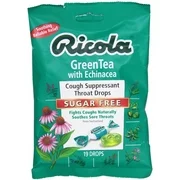 2 Pack - Ricola Cough Suppressant Throat Drops, Sugar Free, Green Tea with Echinacea 19 ea