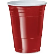 Solo Cup 16 oz. Plastic Cold Party Cups, Red, 1000 / Carton (Quantity)