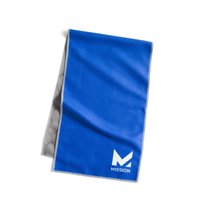 Mission Original Cooling Towel- Evaporative Cool Technology, Cools Instantly when Wet, UPF 50 Sun Protection, For Sports, Yoga, Golf, Gym, Neck, Workout, 10 x 33, Blue