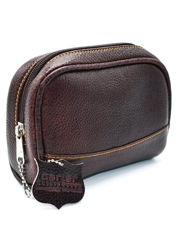Deluxe Leather Small Toiletry Bag (Dopp Kit) from Parker Safety Razor