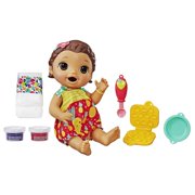 Baby Alive Super Snacks Snackin Lily Baby: Blonde Baby Doll That Eats, with Reusable Baby Alive Doll Food, Spoon and 3