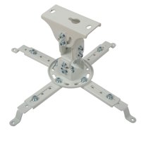 VideoSecu Tilt LCD DLP Ceiling Projector Mount with Swivel and Rotate Bracket White fits Flat and Vaulted Ceiling BSL