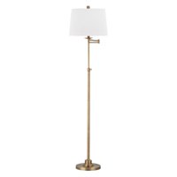 Safavieh Brand Nadia 64.25 in Solid Glam Floor Lamp in Gold/Off-White Color