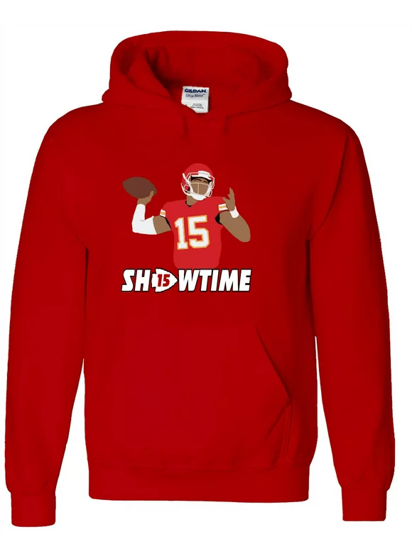 RED Chiefs Patrick Mahomes Showtime Hooded Sweatshirt YOUTH XL