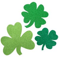 St. Patrick's Day Paper Shamrock Decorations, Green, 6ct
