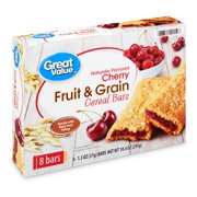 Great Value Fruit & Grain Bars, Cherry, 10.4 oz, 8 Count