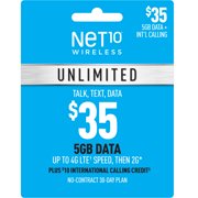 Net10 $35 Unlimited 30 Days Plan (Email Delivery)