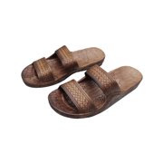 Hawaii Brown or Black Jesus Sandal Slipper for Men Women and Teen Classic Style (Womens size 5 but run small, it equivalent womens size 4)