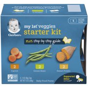 (Pack of 2) Gerber 1st Foods My 1st Veggie Starter Kit 6-2 oz Tubs