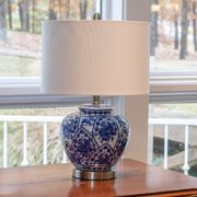 Dcor Therapy 20" Traditional Blue and White Ceramic Table Lamp