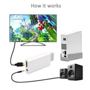SUPERHOMUSE WII To Adapter Full Hd 1080p Output Upscaling Converter 3.5mm Audio Support + Cable