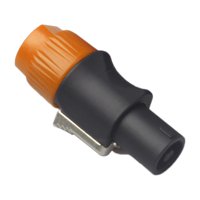 Aktudy NL4FC 4 Pole Ohm Plug Audio Loudspeaker Amplifier Cable Connector (Orange)
