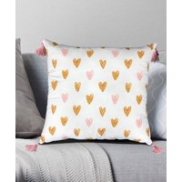 Foil Hearts Pillow 18x18