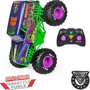 Monster Jam Grave Digger Freestyle Force RC Monster Truck, 1:15 Scale