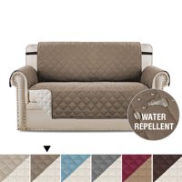 H.VERSAILTEX 1-Piece Reversible Quilted Loveseat Pet Cover Protector, Taupe/Beige