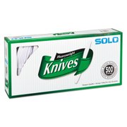 SOLO Cup Company Heavyweight Plastic Knives, 500 Count, White