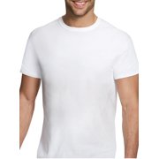 Yana Men's Comfort Fit Ultra Soft Cotton White Crew T-Shirt Undershirts, 3 Pack