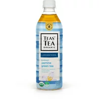 Teas' Tea Unsweetened Jasmine Green Tea, 16.9 Ounce (Pack of 12), Organic, Zero Calories, No Sugars, No Artificial Sweeteners, Antioxidant Rich, High in Vitamin C