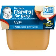 (Pack of 16) Gerber 1st Foods Apple Baby Food, 2 oz Tubs