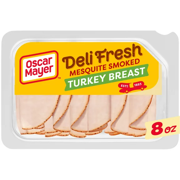 Oscar Mayer Deli Fresh Mesquite Smoked Sliced Turkey Breast Deli Lunch Meat, 8 oz Package