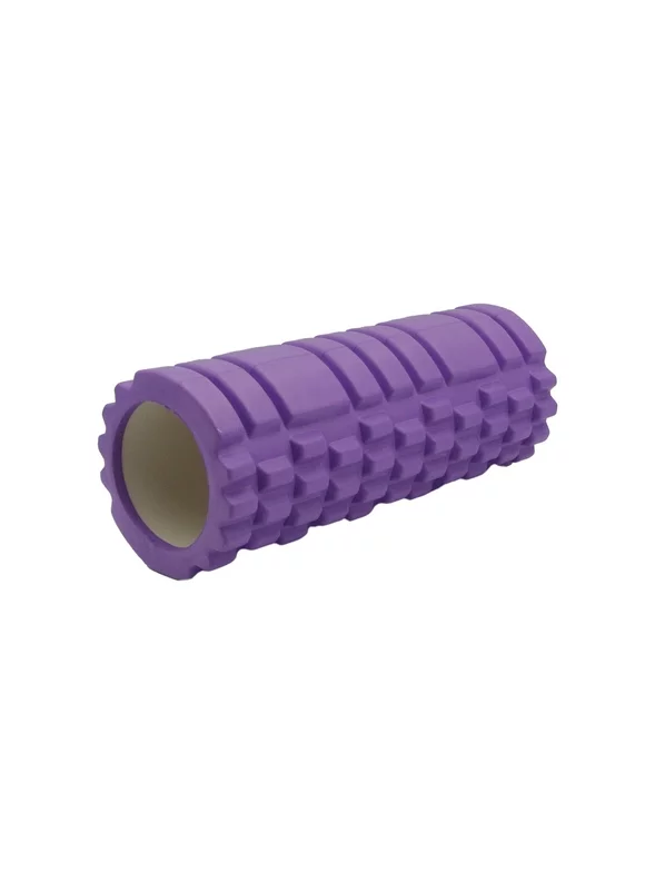 FitGear High Density EVA Foam Roller Deep Tissue Muscle Roller - Purple - Yoga, Stretching, Massage