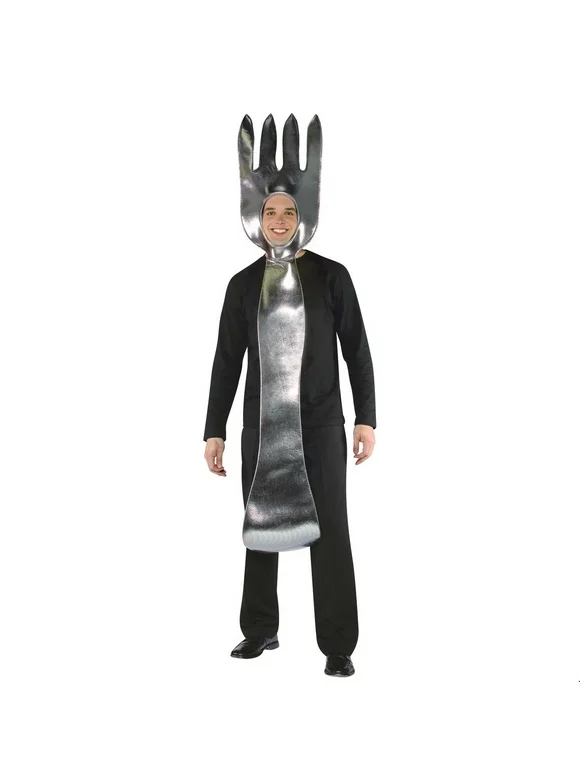 Rasta Imposta Shiny Silver Fork Costume Adult One Size Halloween Costume