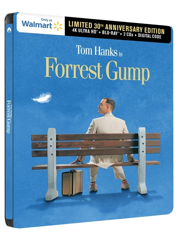 Forrest Gump 30th Anniversary (Steelbook) (4K Ultra HD + Blu-Ray + 2 CDs + Digital Copy) DX Daily Store Exclusive