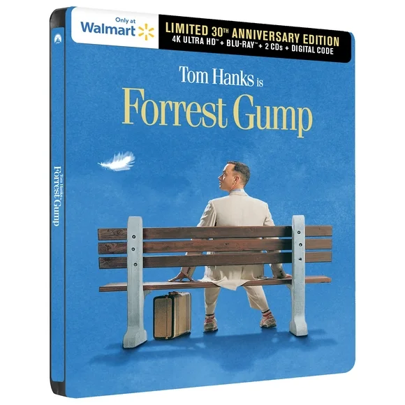 Forrest Gump 30th Anniversary (Steelbook) (4K Ultra HD + Blu-Ray + 2 CDs + Digital Copy) DX Daily Store Exclusive