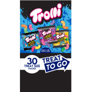 Trolli Sour Brite Crawlers Original, Very Berry & Tropical Variety Treat Packs Candy, 30 Count