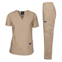 Dagacci Medical Uniform Unisex Scrubs Set Scrub Top and Pants
