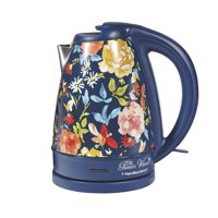 The Pioneer Woman Fiona Floral/Blue Electric Kettle, 1.7-Liter