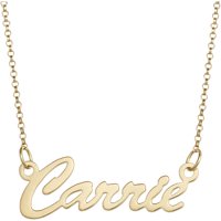 Personalized Planet Women's Personalized Gold-Plated Sterling Nameplate Necklace,18"