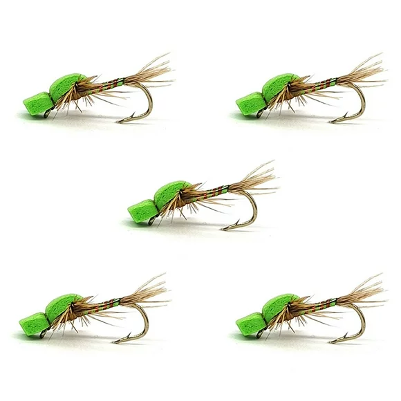 5 Pcs Fly Fishing Bait Floating Dry Fly Mayfly Lure for Trout Salmon Bass Catfish