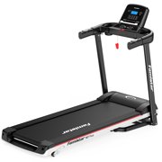 Famistar M7 Plus Electric Folding Treadmill w/ Heart Pulse System/ Ultra-wide Belt Electric Running Fitness Treadmill - Built-in MP3 Speaker, LED Display, 12 Preset Programs, 2 Knee Straps As Gift