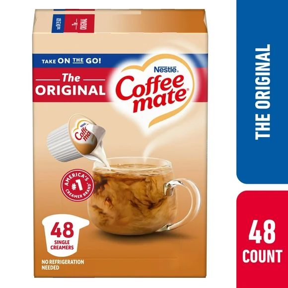 Nestle Coffee Mate, The Original Liquid Coffee Creamer Singles, 9 fl oz, 48 Count