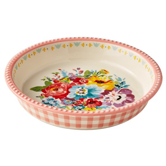 The Pioneer Woman Sweet Romance Blossoms 9-inch Ceramic Pie Plate