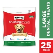 Milk-Bone Brushing Chews Daily Dental Dog Treats, Large Chew Bones (Various Sizes)