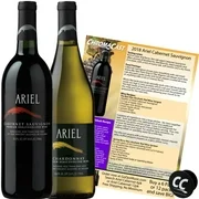 Ariel Cabernet & Chardonnay Non-Alcoholic Red & White Wine Experience Bundle with Chromacast Pop Socket, Seasonal Wine Pairings & Recipes, 2 Pack