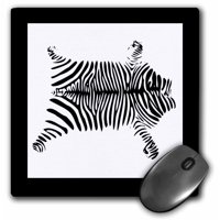 3dRose Zebra Rug, Mouse Pad, 8 by 8 inches