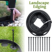 Garden Edge, Landscape Grass Edging Lawn Border Bed Front Yard/Backyard 10 Pins L-Shaped 10ft