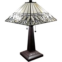Tiffany Style 2 Light Mission Table Lamp - 23" Tall
