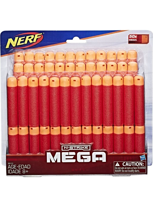 Nerf N-Strike Mega Dart Refill (50 pack of darts), Ages 8 and Up