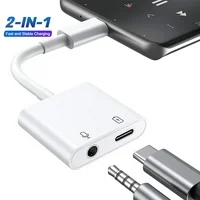 USB-C to 3.5 mm Headphone Jack Adapter 2-in-1 USB-C to AUX Adapter with Fast Charging, Compatible with Samsung Galaxy S21 Series/Note 20 Ultra/Note 20/S20 Series, iPad Pro and More