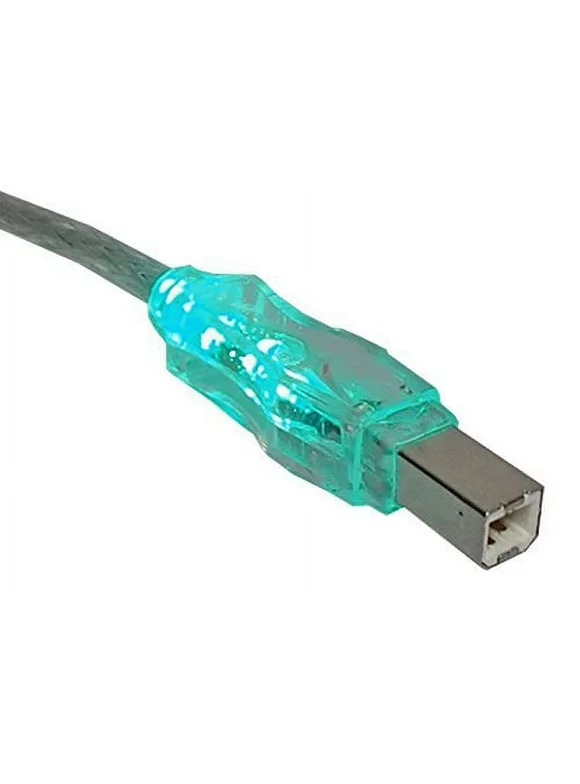 QVS 6-Feet USB 2.0 Translucent Lighted Cable with Green LEDs (CC2209C-06GNL)