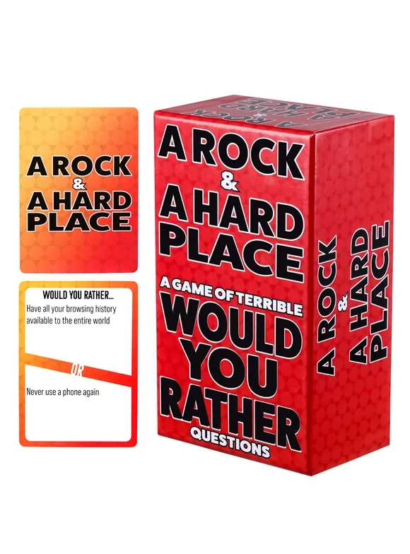 A Rock & A Hard Place Would You Rather - Card Game for Adults Party Card Games for Adults and Family, Party Games for Game Night