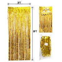 Foil Fringe Curtain Wedding Party and Event Back Drop 3 x 8.3 feet